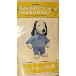 Rare Peanuts Snoopys Wardrobe for 18 Plush Snoopy   Thermal Pajamas 