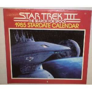  Star Trek 3 the Search for Spock 1985 Wall Calendar 