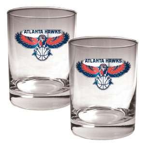  Atlanta Hawks NBA 2pc Rocks Glass Set