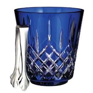   Waterford Crystal Lismore Cobalt Ice Bucket W/ Tongs: Kitchen & Dining