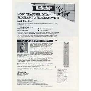  1986 Cauzin Softstrip Computer Data Strip Print Ad (45682 