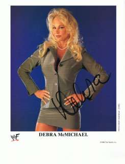 DEBRA McMICHAEL WWE WWF AUTO PROMO SIGNED AUTOGRAPH 499  