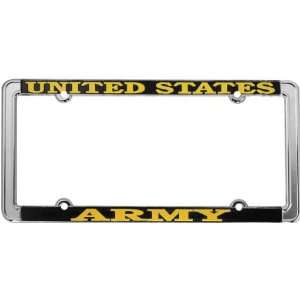  U.S. Army Thin Rim License Plate Frame (Chrome Metal 