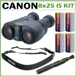  Canon 8x25 IS Compact Binoculars + Accessory Kit