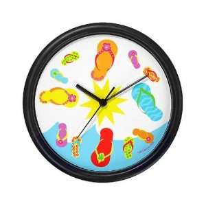  Flip Flops amp; Ocean Clock Humor Wall Clock by  