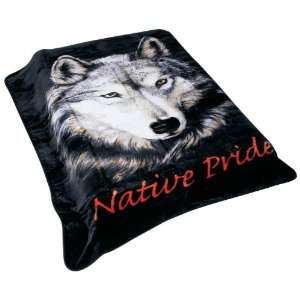  Wholesale Native Pride Wolf Blanket