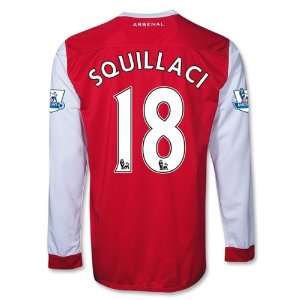  Arsenal 10/11 SQUILLACI Home LS Soccer Jersey: Sports 