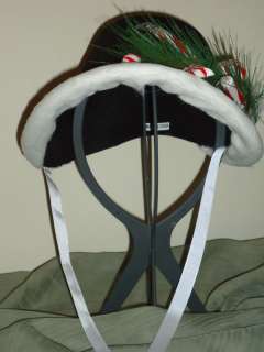 LADY DICKENS CAROLER HAT COSTUME ACCESSORY Peppermint  