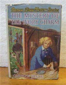 Carolyn Keene Hardback book Nancy Drew Mystery Stories . Ivory Charm 