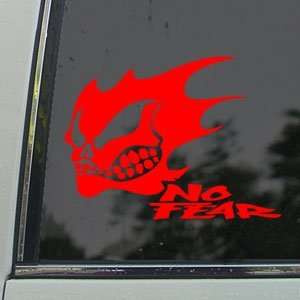  NO FEAR GHOST SKULL LOGO Red Decal Truck Window Red 