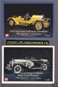 1919 AMERICAN LaFRANCE SPEEDSTER/1929 DUESENBERG J Card  