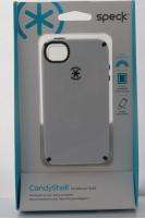 New Speck CandyShell Case for iPhone 4 & 4S White/Charcoal *White 