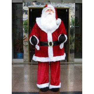 Huge 6 Foot Life Size Decorative Plush Santa Claus   Sitting or 