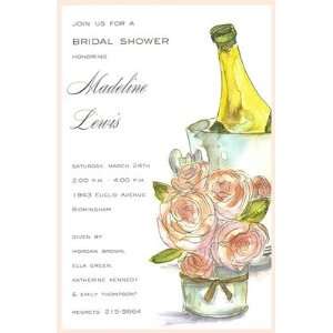 Elegant Champagne, Custom Personalized Bridal Shower Invitation, by 