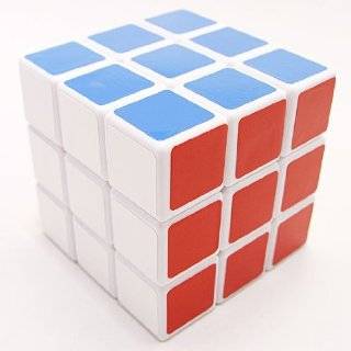 Lanlan Blue Magic 3X3 Sticker Speed Cube White by Lanlan