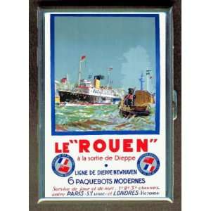 LE ROUEN CRUISE SHIP LINER ID Holder, Cigarette Case or Wallet MADE 