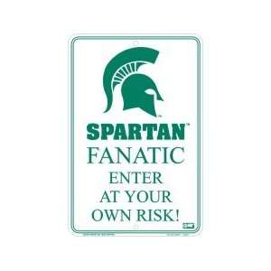  Michigan State Spartans Metal Fanatic Sign **: Sports 
