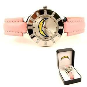  NFL San Diego Chargers Womens Ladies Pink Watch: Sports 