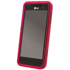   Flexible Plastic TPU Skin Case Cover Pink For LG Thrill: Electronics