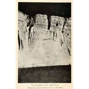  1905 Print South Pole Snow Von Drygalski Glacier Landscape 