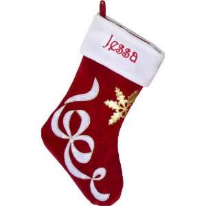  Personalized Christmas Stockings Velvet Red Body/White 