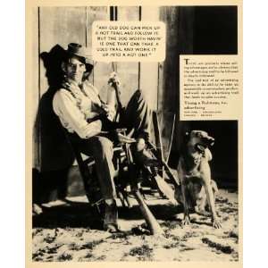  1933 Ad Young Rubicam Advertising Hunting Dog Hillbilly 