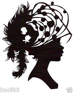 Vinyl Wall Decal Decor   Woman with hat  