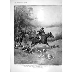   1908 FOX HUNTING HORSES SPORT HOUNDS RUNCIMAN GLENESK: Home & Kitchen