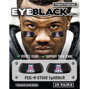 Arizona Wildcats Ncaa Peel & Stick Eyeblack Strips (20 Pairs)  