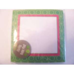  Sticky Note Pad ~ Green Boarder