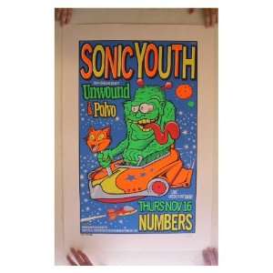  Sonic Youth Silk Screen Poster Uncle Charlie Everything 