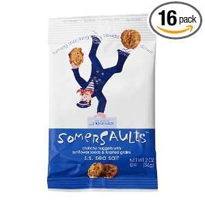 Somersaults Pacific Sea Salt Crunchy Nuggets, 2 Ounce Bags (Pack of 16 