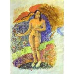   Painting Tahitian Eve Paul Gauguin Hand Painted Art