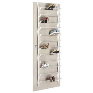  36 Pair Over The Door Shoe Rack with Non Slip Bars: Home 