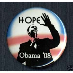  Barack Obama   HOPE Graphic Campaign Button Everything 