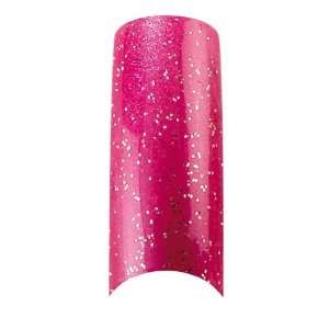   Glitter Nail Tips in Hot Pink # 87 826 100 PCS + A viva Eco Nail File