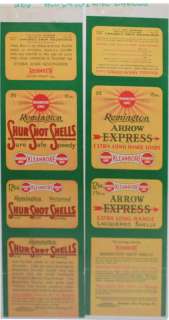 Original Unused Shell Box Labels Remington UMC  