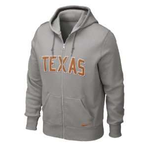 Texas Longhorns Nike Heather Grey Classic Full Zip Fleece Hooded 