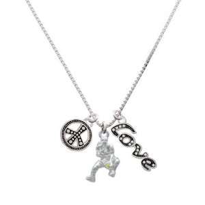 Softball Catcher, Peace, Love Charm Necklace [Jewelry]