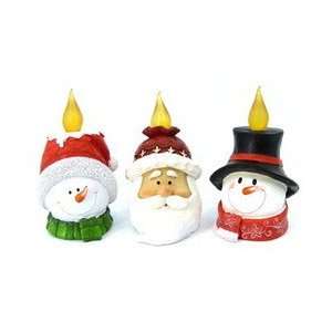  Christmas Decorations light santa/snowman 4.25lx7h 3 ast 