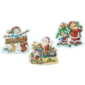  Glitter Christmas Window Stickers Case Pack 96