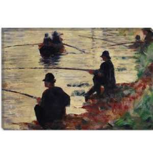  Anglers by Georges Seurat Canvas Painting Reproduction Art 