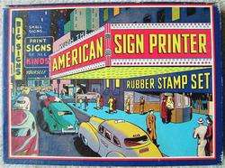 Vintage American Sign Printer Rubber Stamp Set by SMECO  