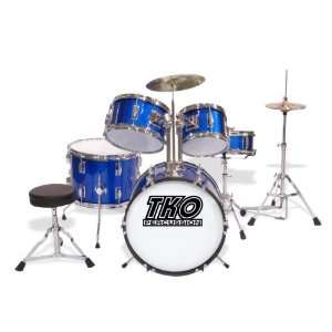   Piece Complete Junior Drum Set   Metallic Blue Musical Instruments