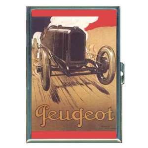 Peugeot Early Car Racing Ad ID Holder, Cigarette Case or Wallet MADE 