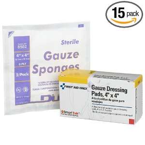First Aid Only 4 X 4 Gauze Dressing Pad, 2 2 packs, 4 Count Boxes 