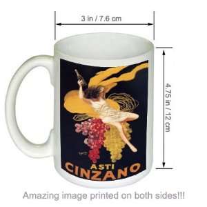  Asti Cinzano Cappiello Vintage Ad Art COFFEE MUG: Kitchen 
