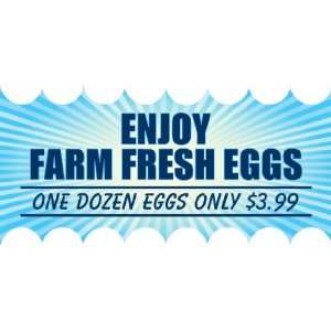  3x6 Vinyl Banner   Farm Fresh Eggs: Everything Else