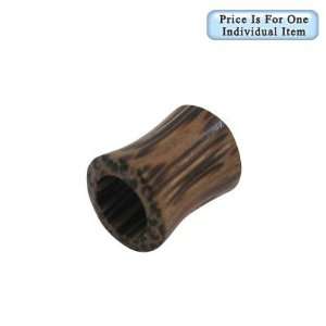  Small Gauge Wood Ear Plug Double Flare Tunnel Design   2 