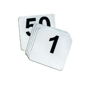   : Tablecraft 4 Stainless Steel Number Signs 26 50: Kitchen & Dining